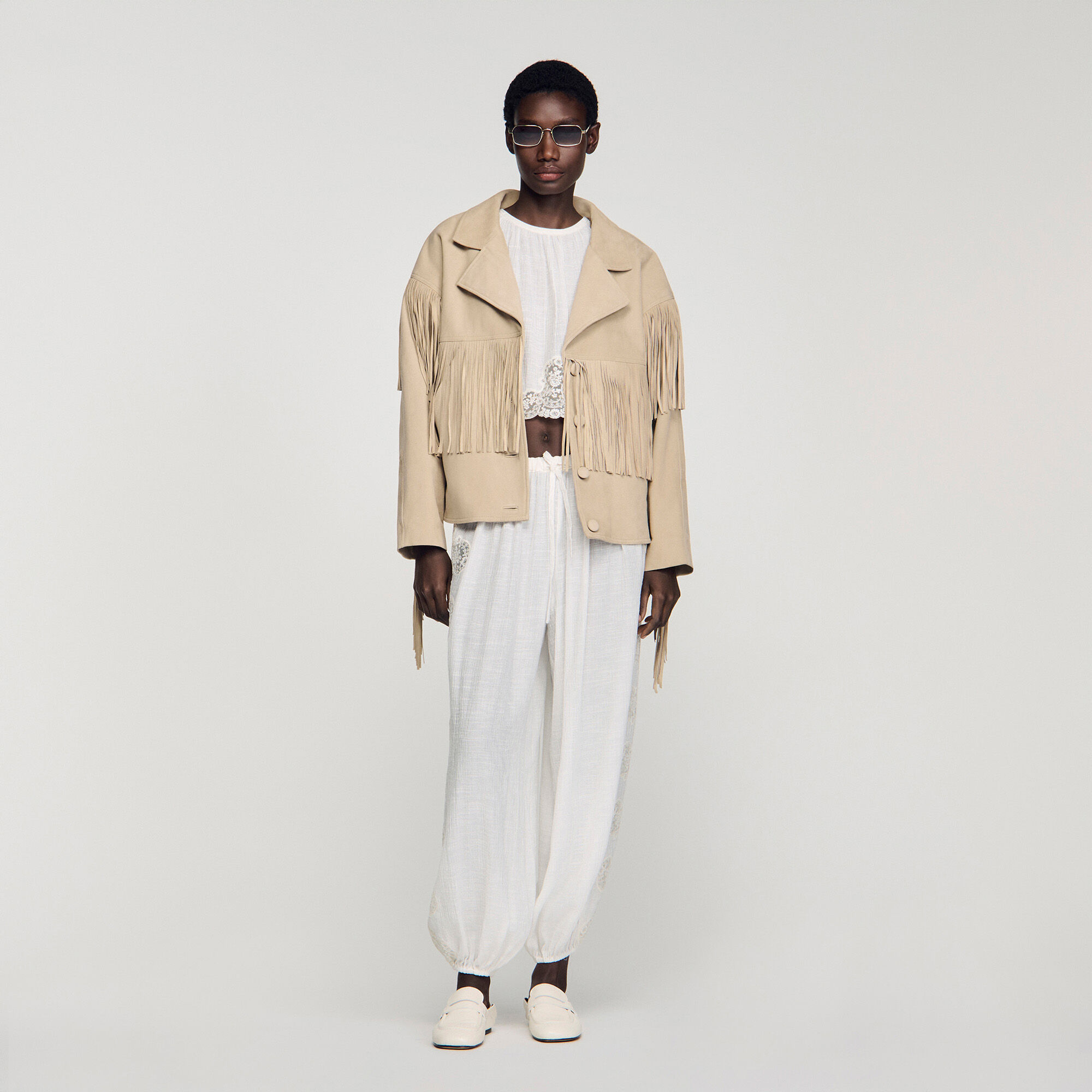 Fringed suede jacket
