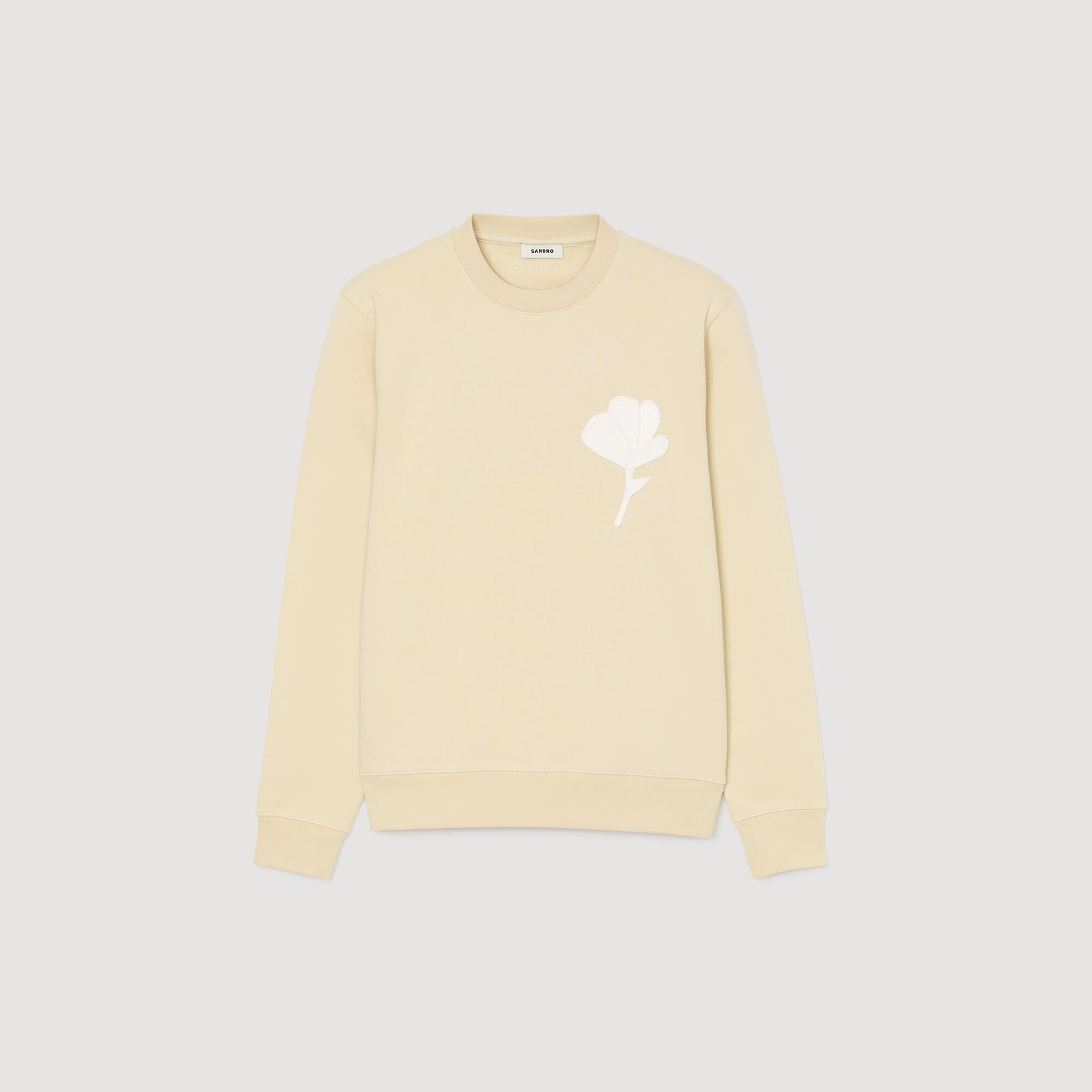 Sweatshirt with flower patch