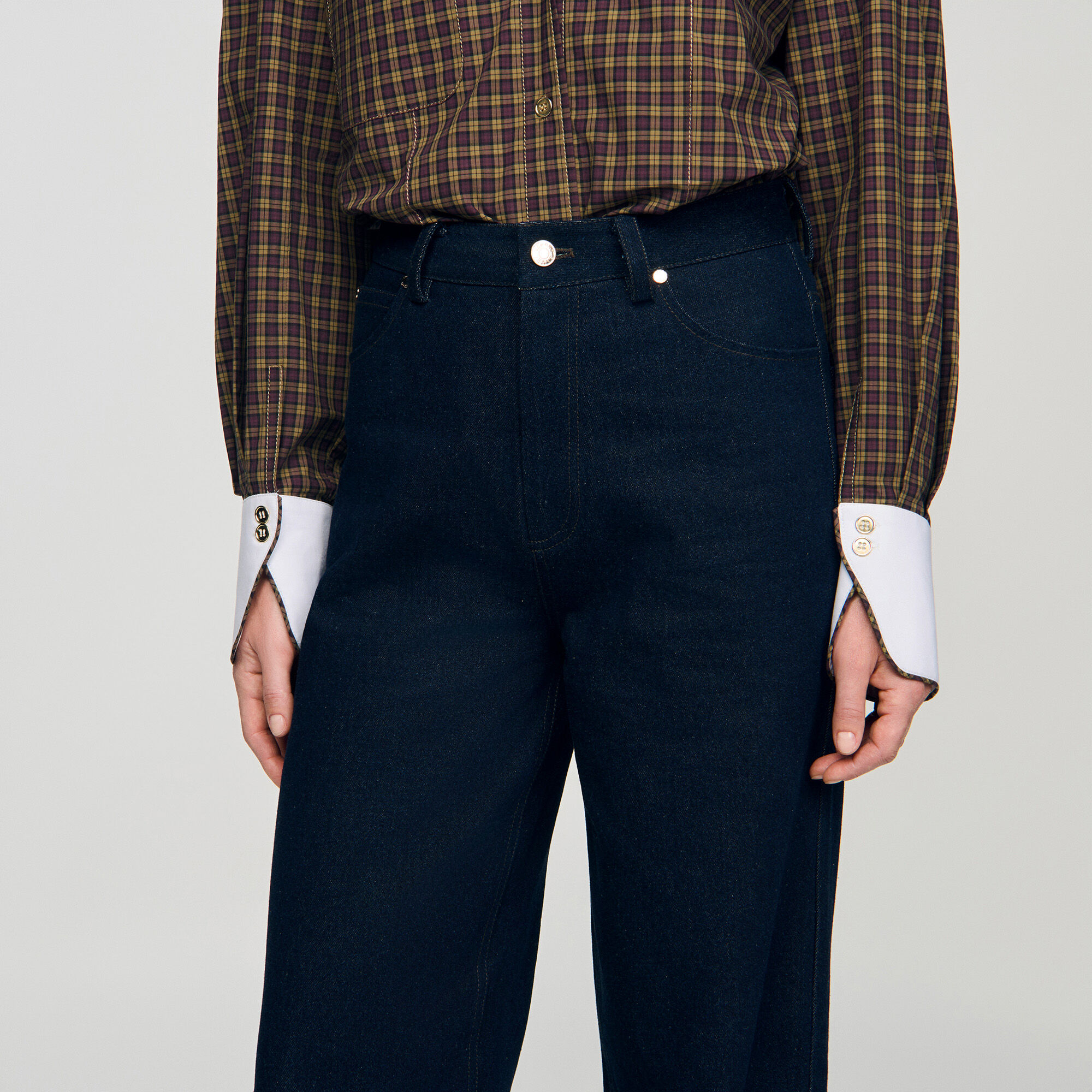 Wide-leg raw jeans Wide-leg raw jeans