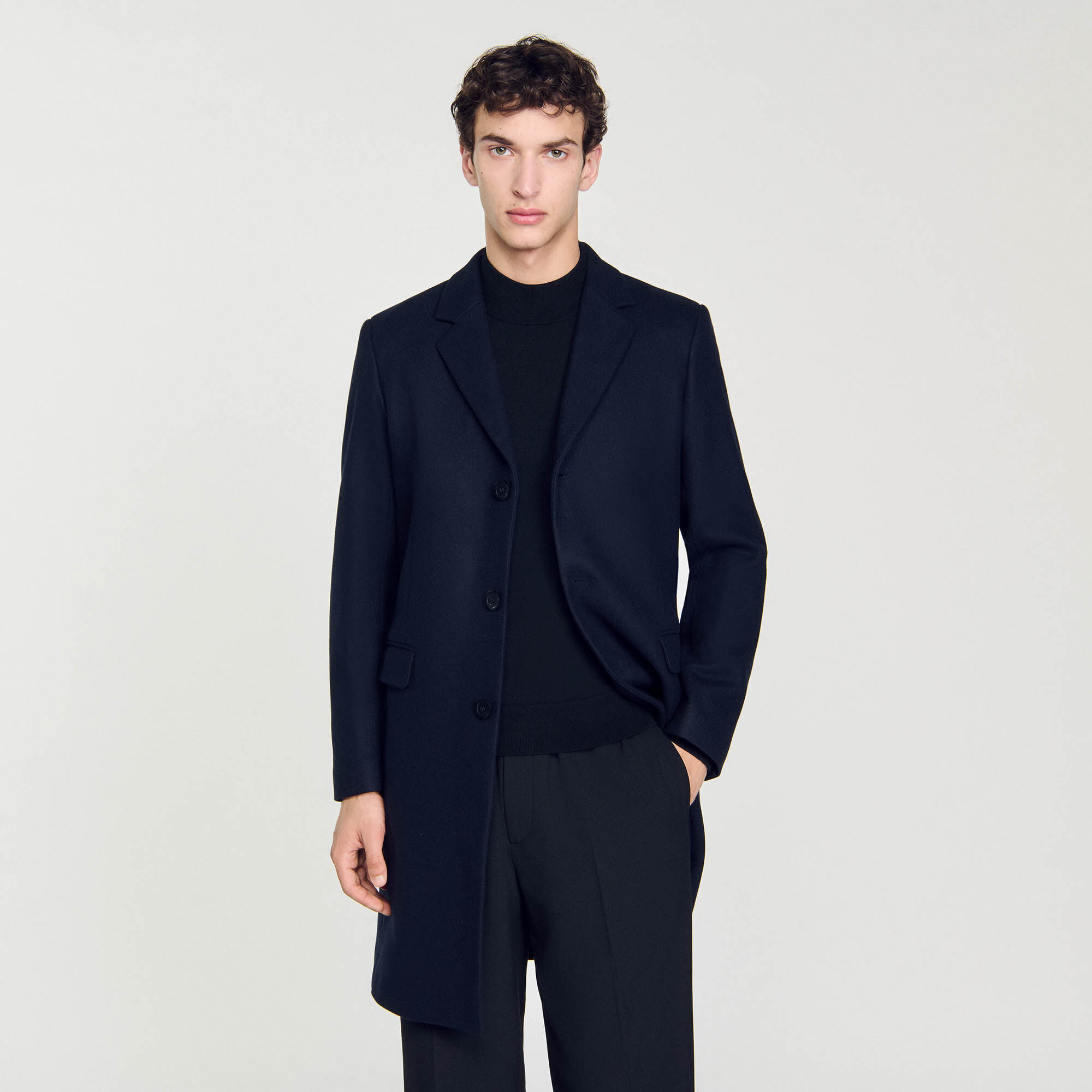 Wool and cashmere coat