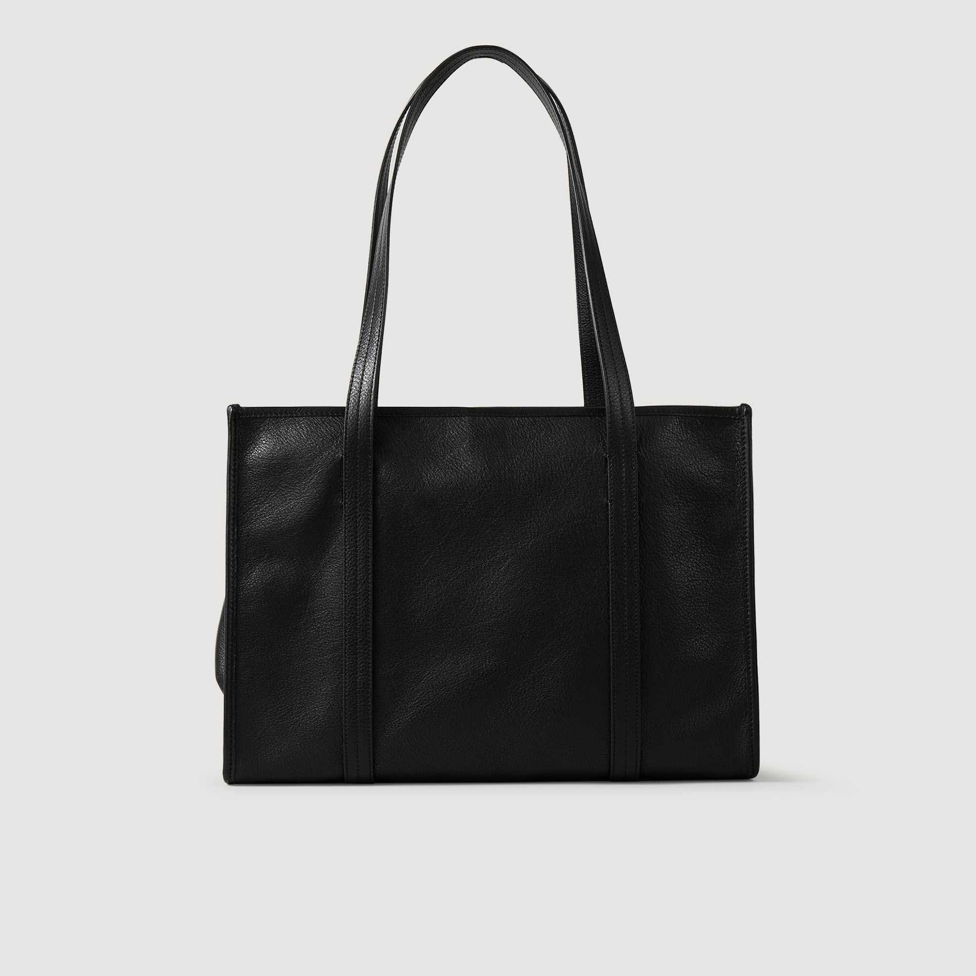 Soft leather shopping bag