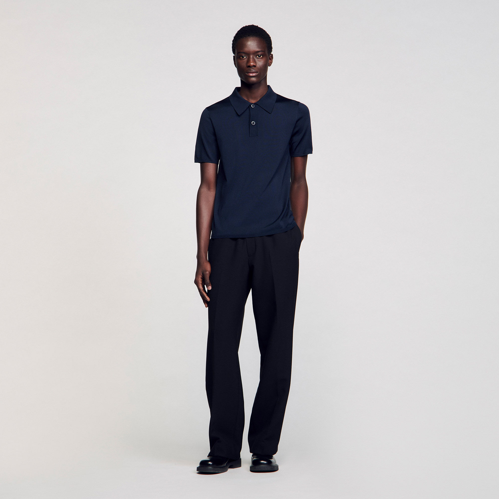 Short-sleeve knitted polo shirt Short-sleeve knitted polo shirt