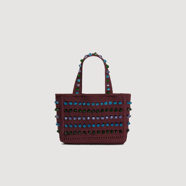 Beaded crochet bag