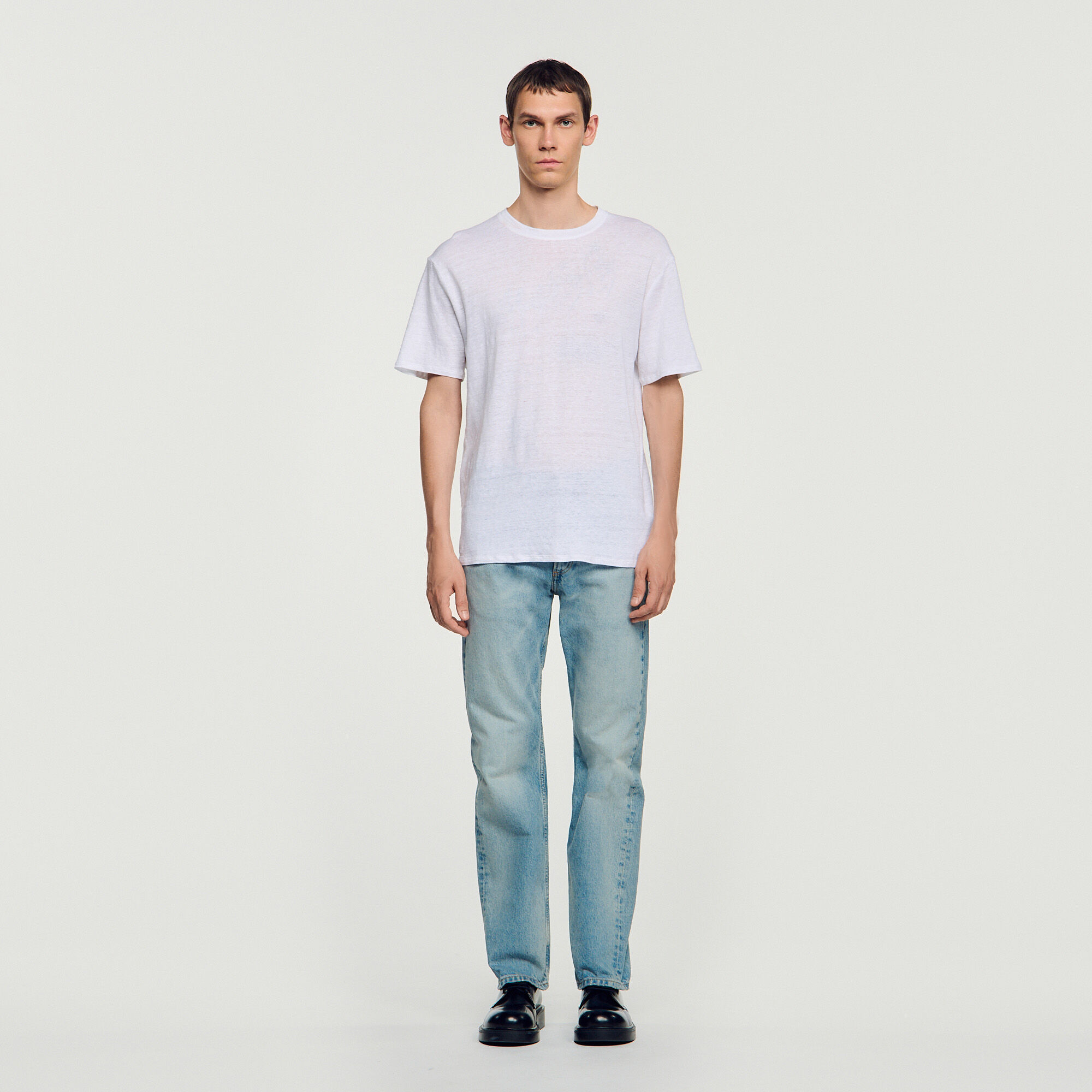 Certified linen T-shirt - Men | Sandro Paris