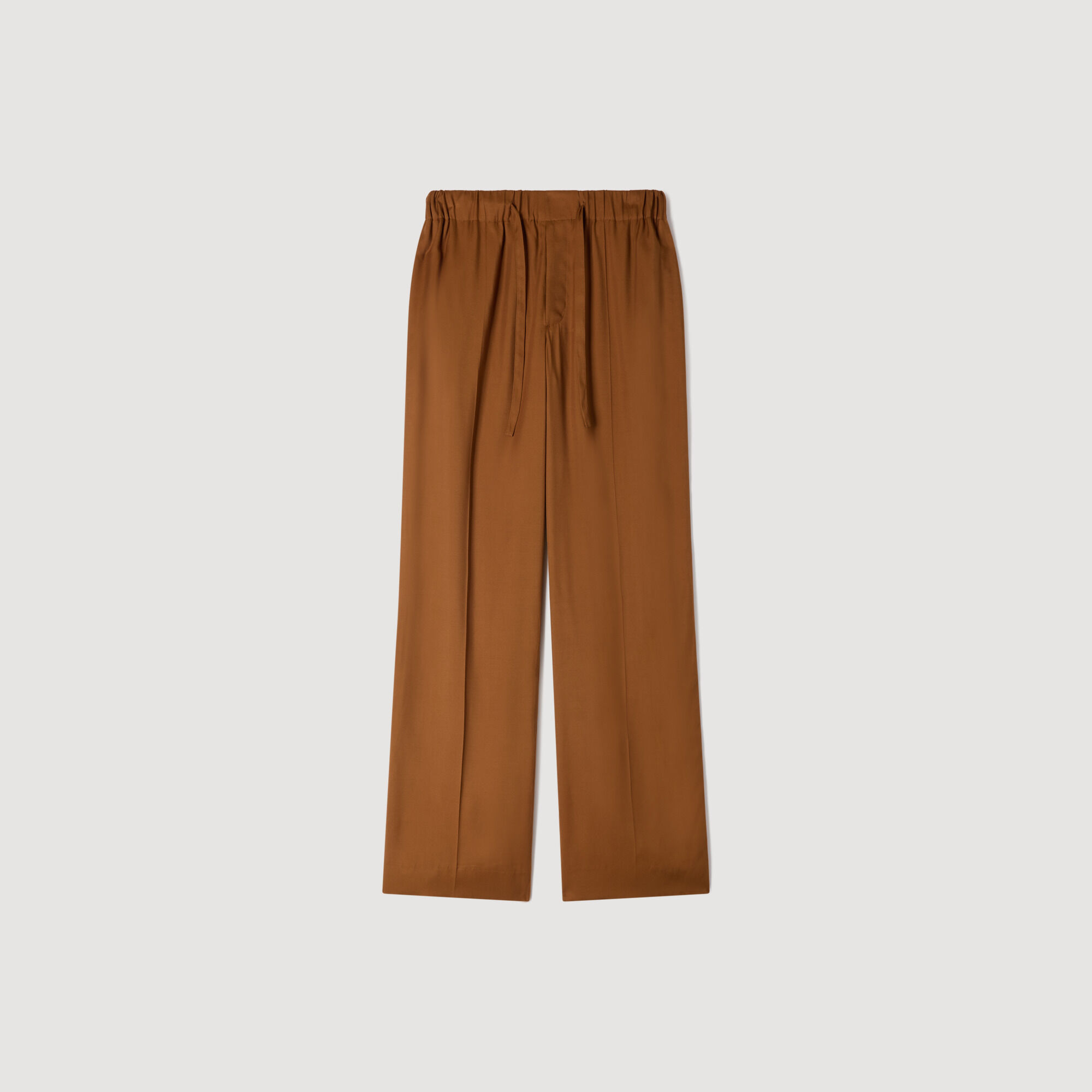 Drawstring flowing trousers