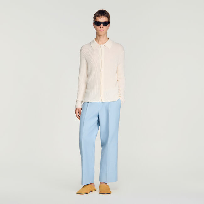 Rib knit shirt