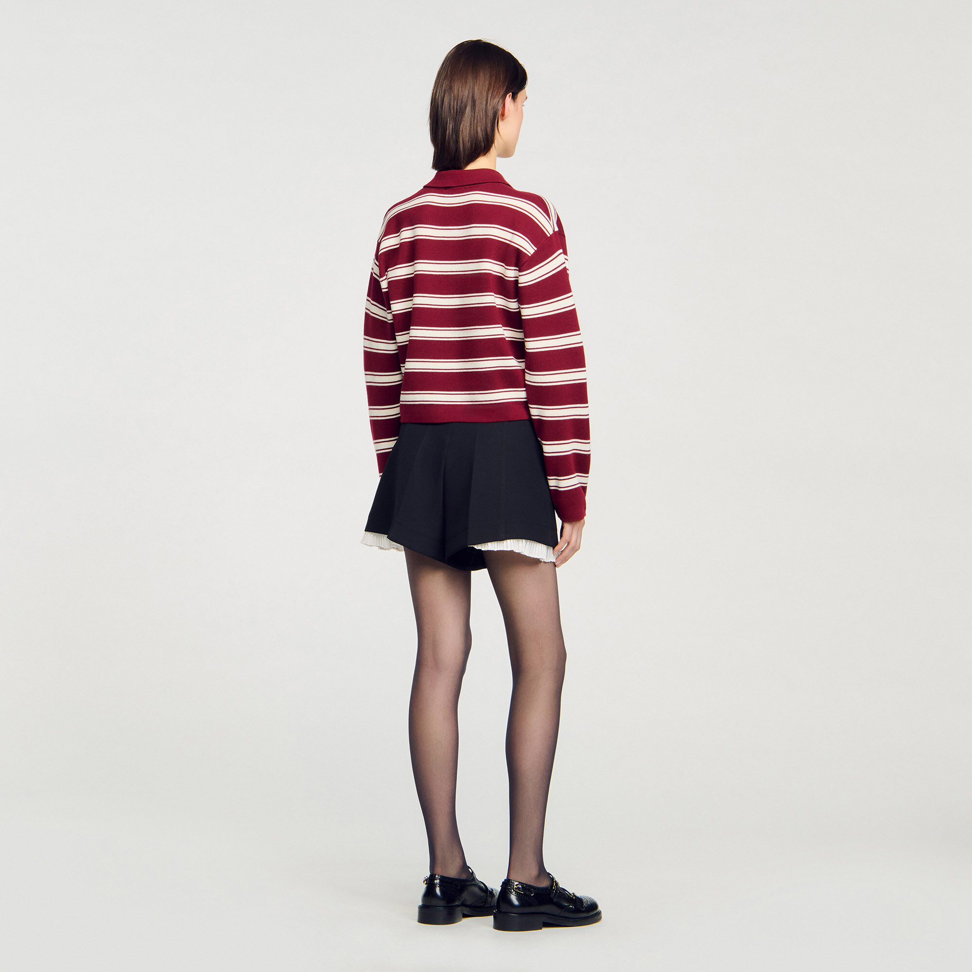 Striped polo jumper