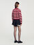 Striped polo jumper