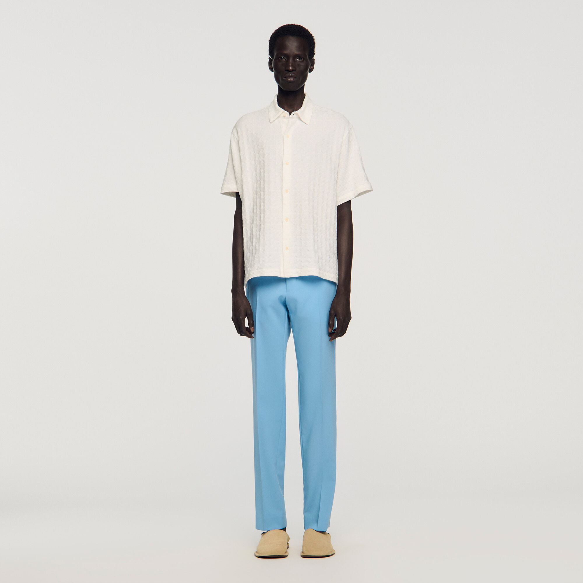 Square Cross cotton jacquard shirt