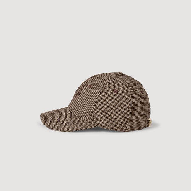 Houndstooth print cap Houndstooth print cap