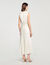 Satin maxi dress with rhinestones Satin maxi dress with rhinestones