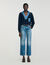 Jumper with denim details Jumper with denim details