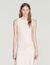 Asymmetric satin-effect dress