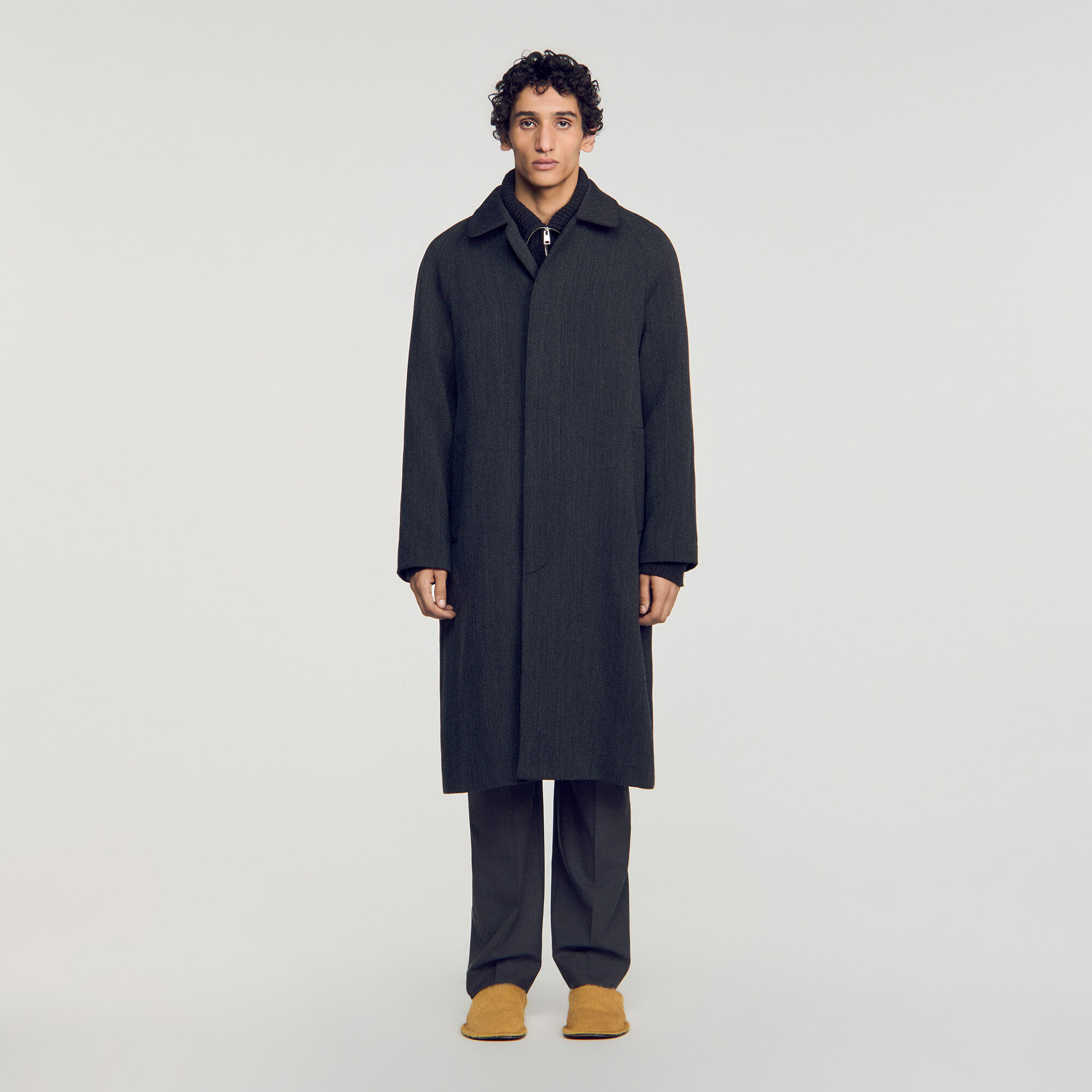 Long oversized cotton coat