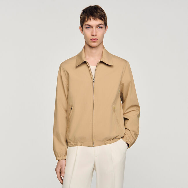 Zip-up cotton jacket - Men | Sandro Paris