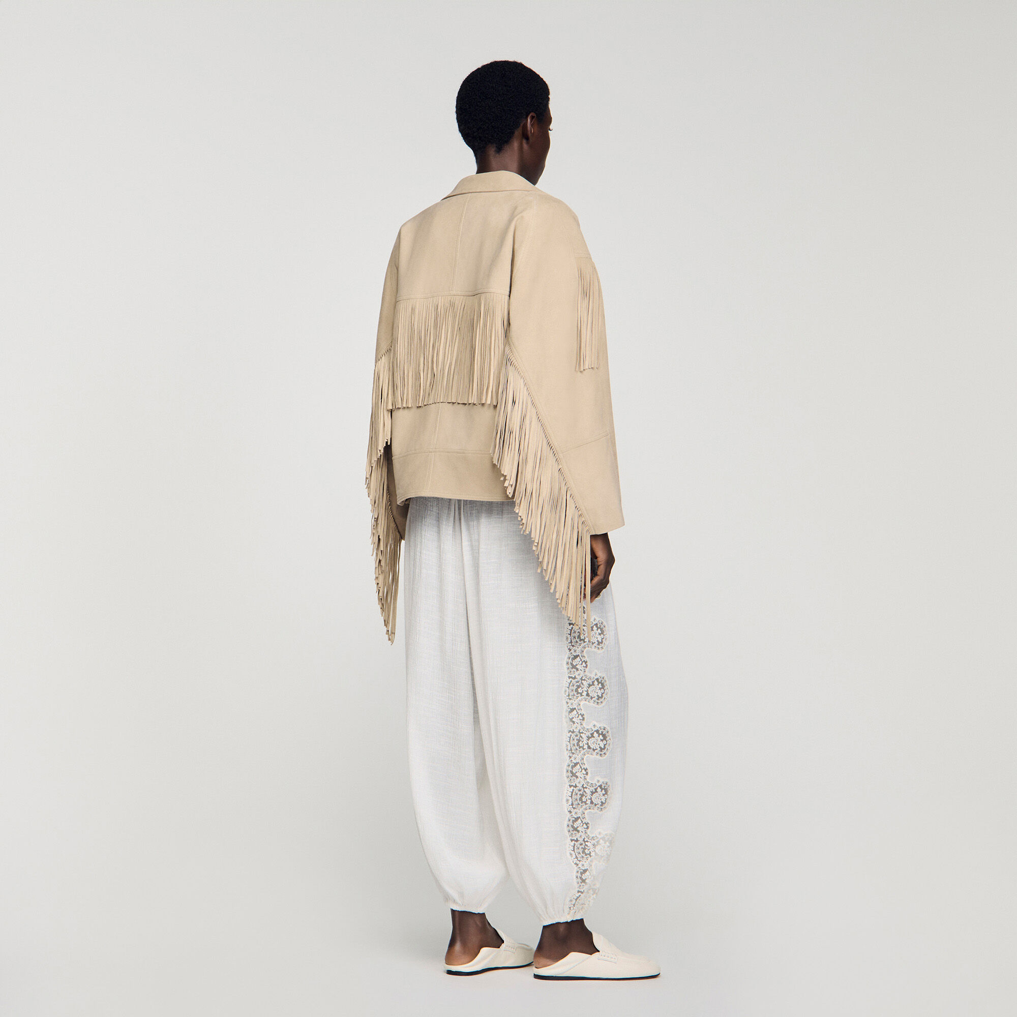 Fringed suede jacket