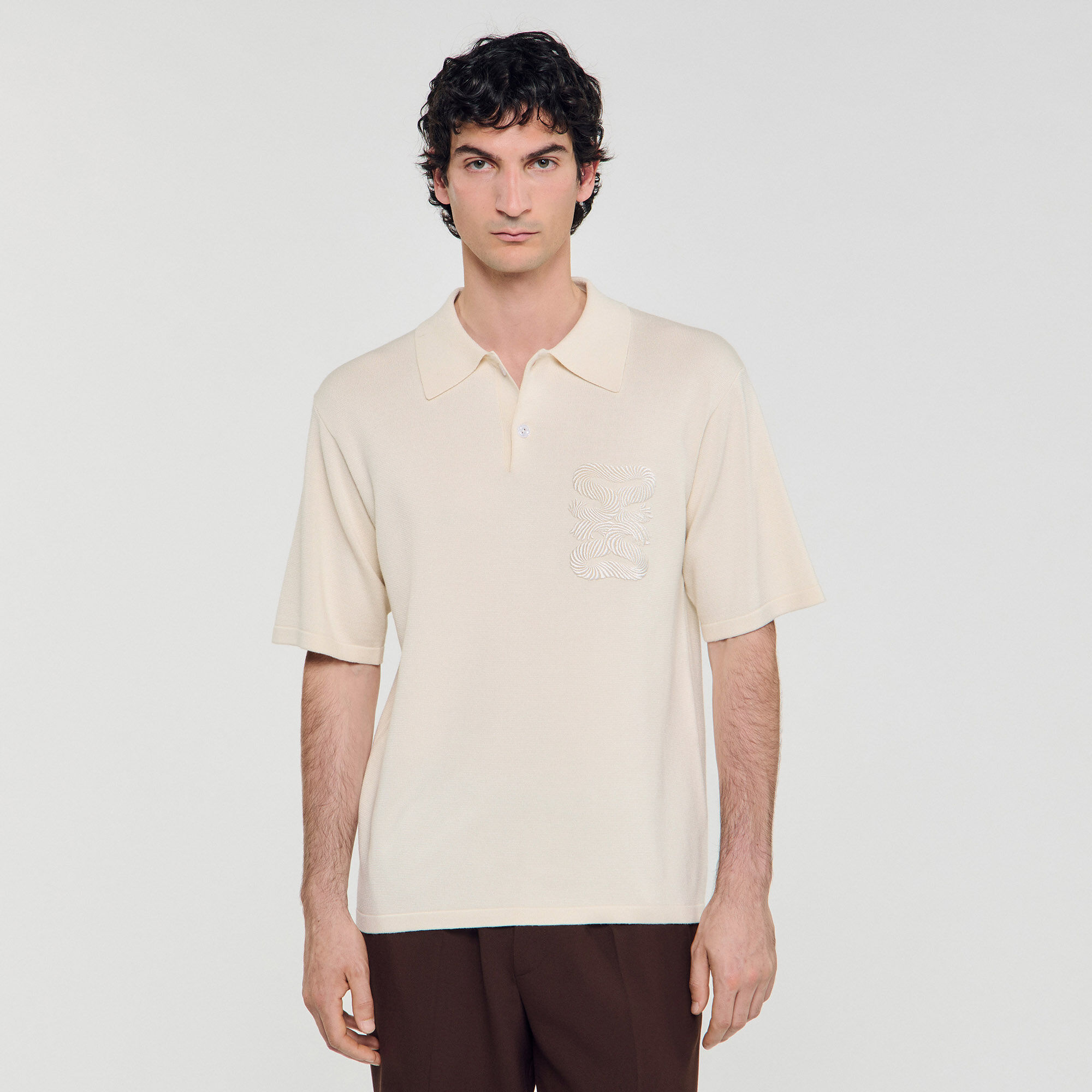 Polo with rope embroidery Polo with rope embroidery
