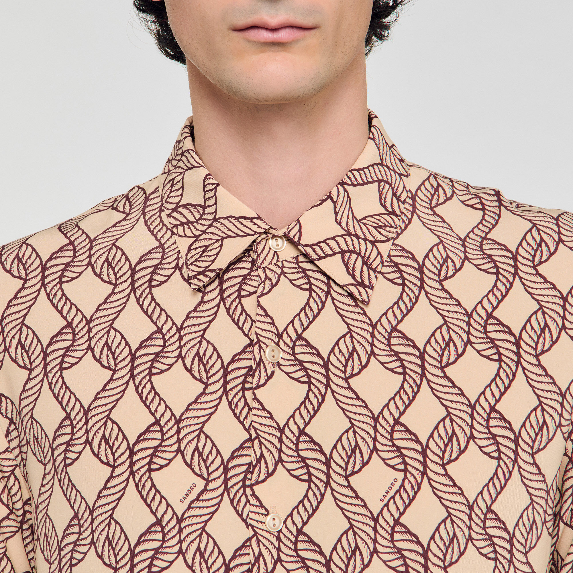 Loose-fit rope print shirt
