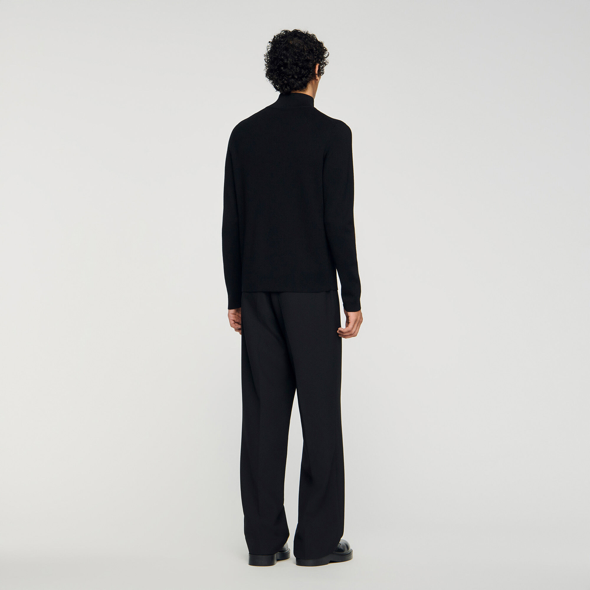 Wool jumper with zip collar Wool jumper with zip collar