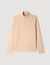 Wool jumper with zip collar