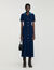 Denim collar knit maxi dress Denim collar knit maxi dress