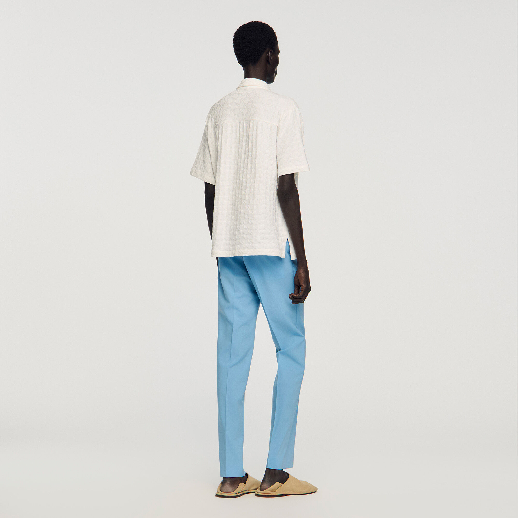 Square Cross cotton jacquard shirt