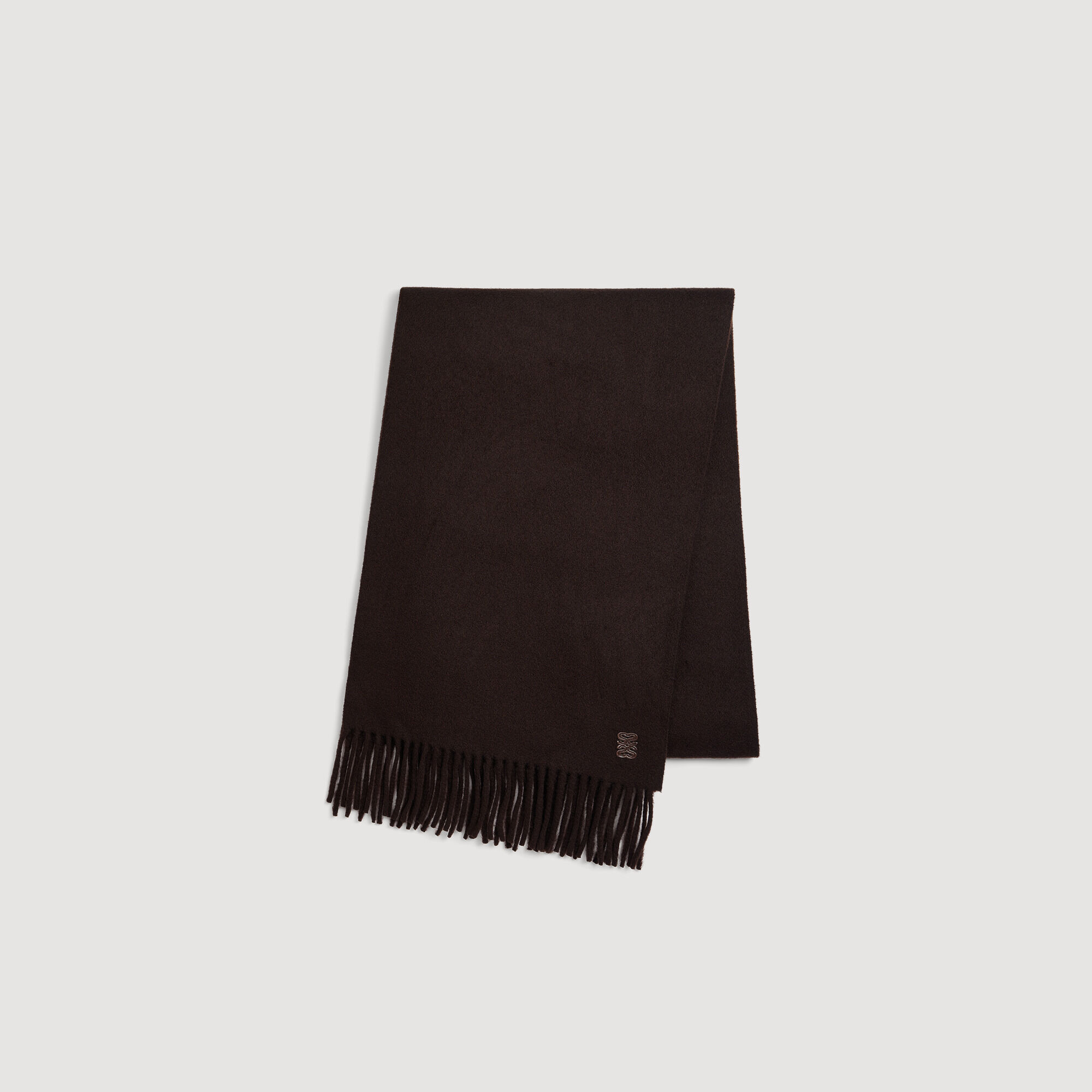 Fringed wool scarf - Men | Sandro Paris