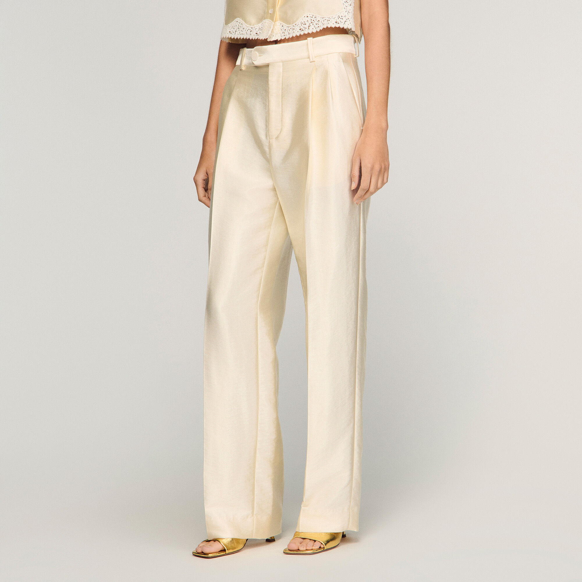 Satin trousers