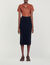Rhinestone-embellished midi skirt