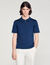 Knitted polo shirt with zip collar
