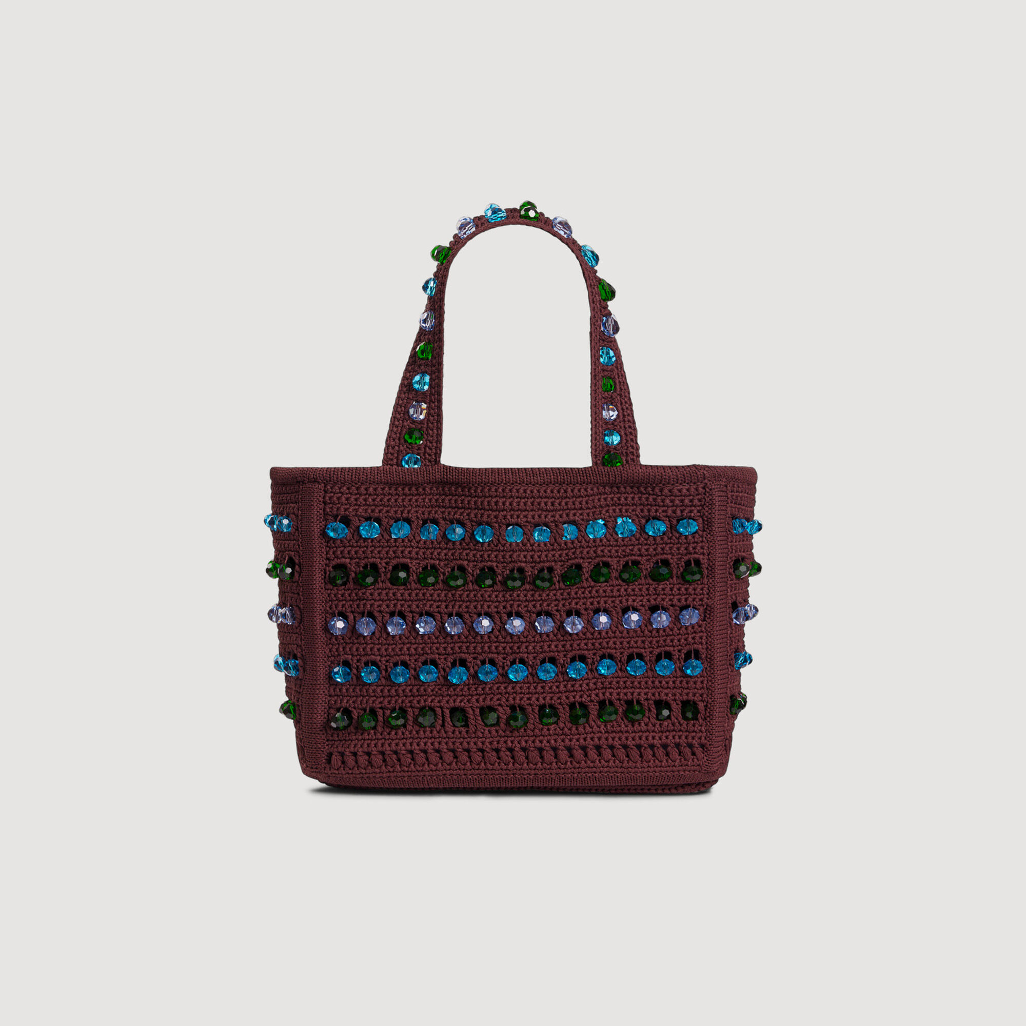 Beaded crochet bag