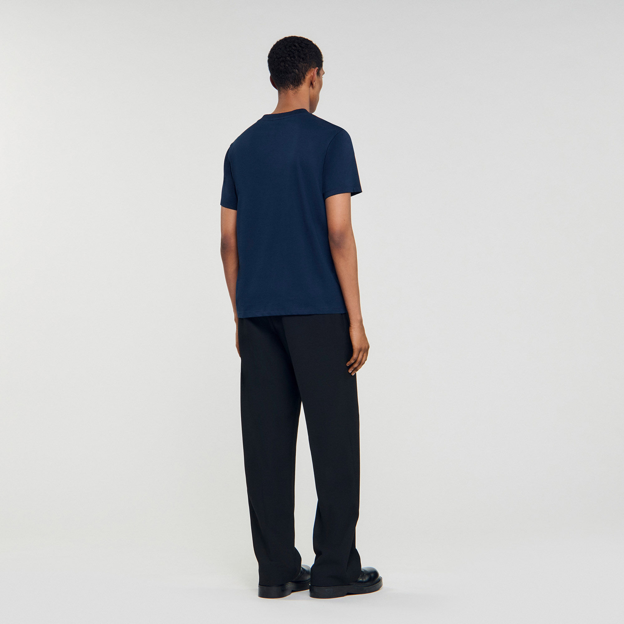 Leather logo T-shirt