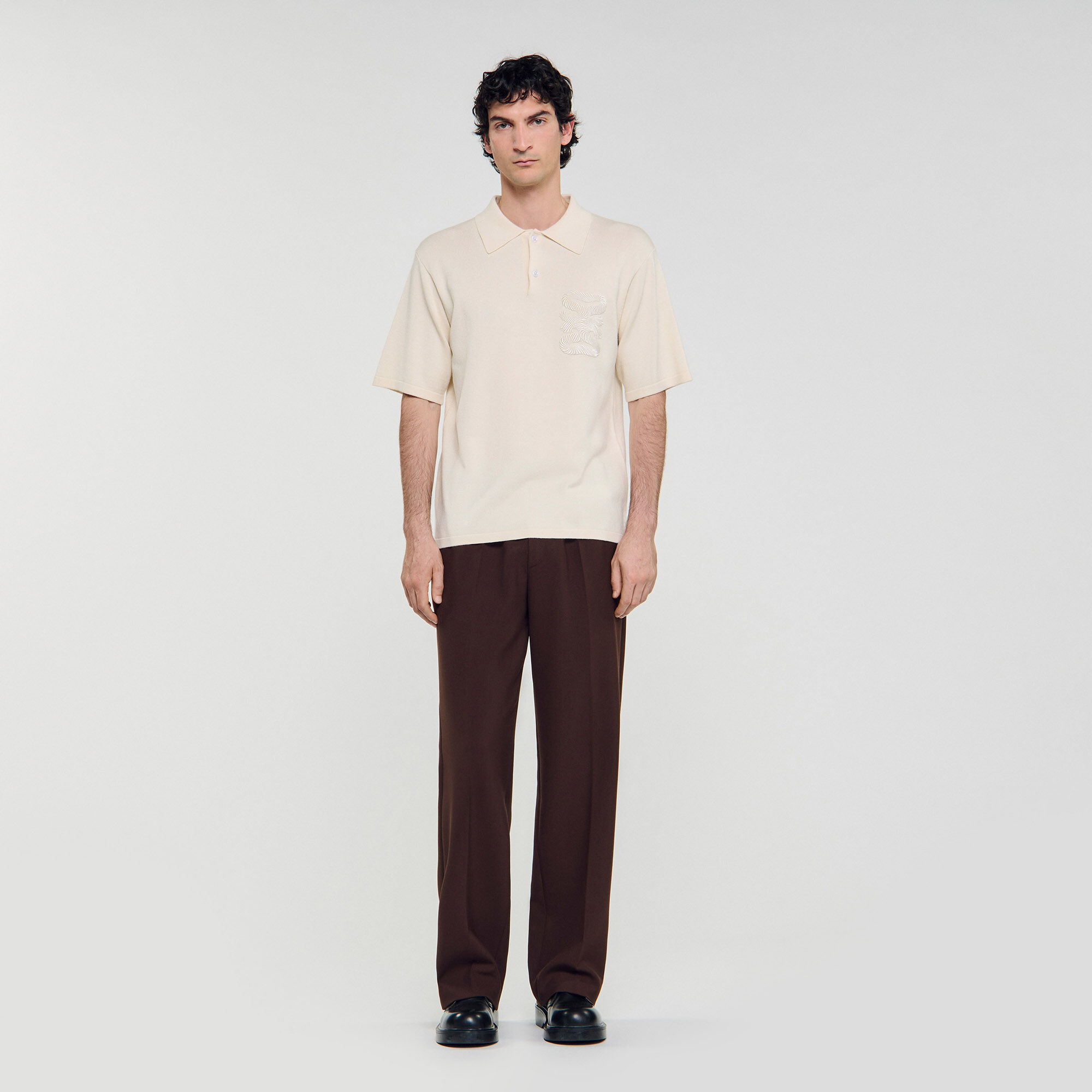 Polo with rope embroidery Polo with rope embroidery