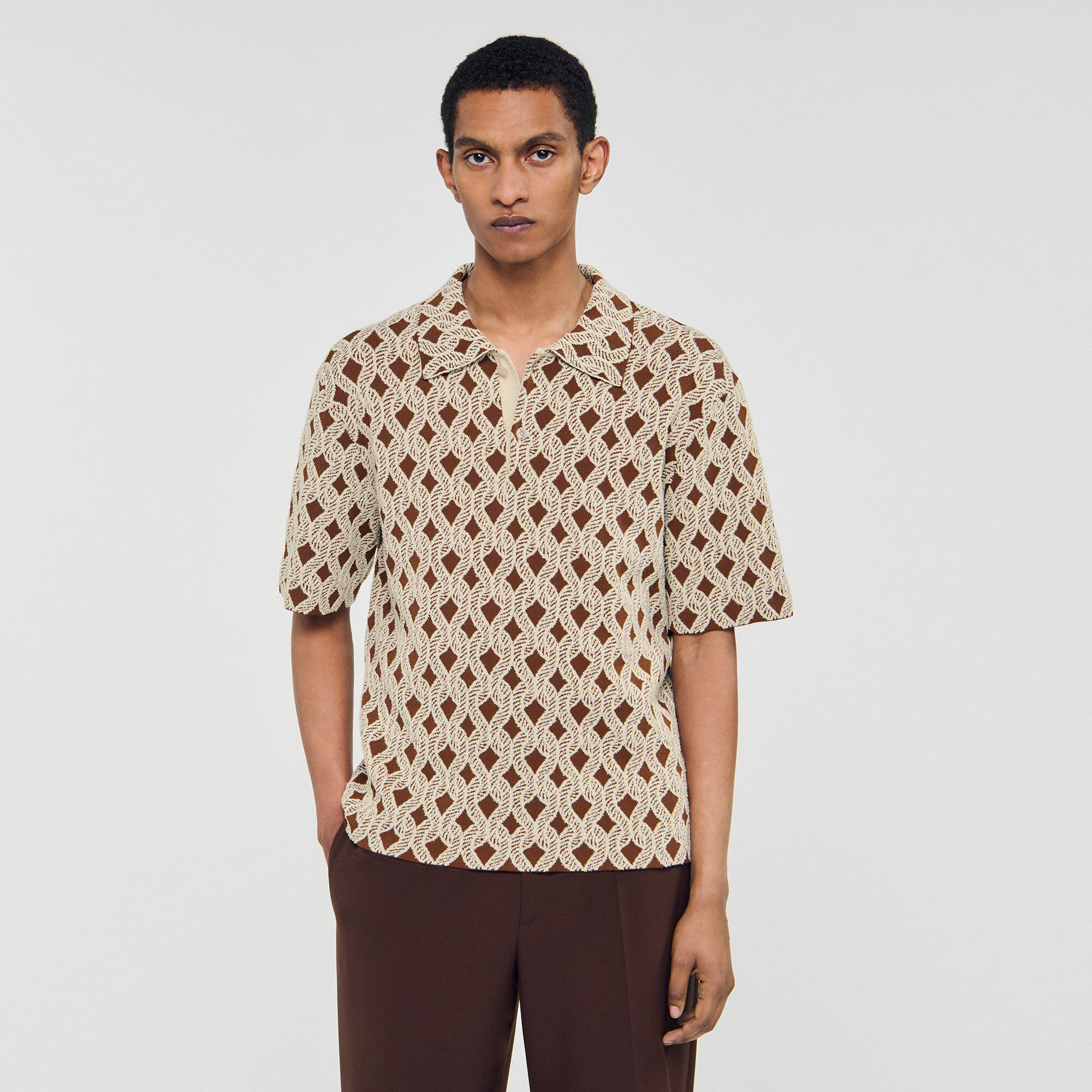 Rope jacquard shirt