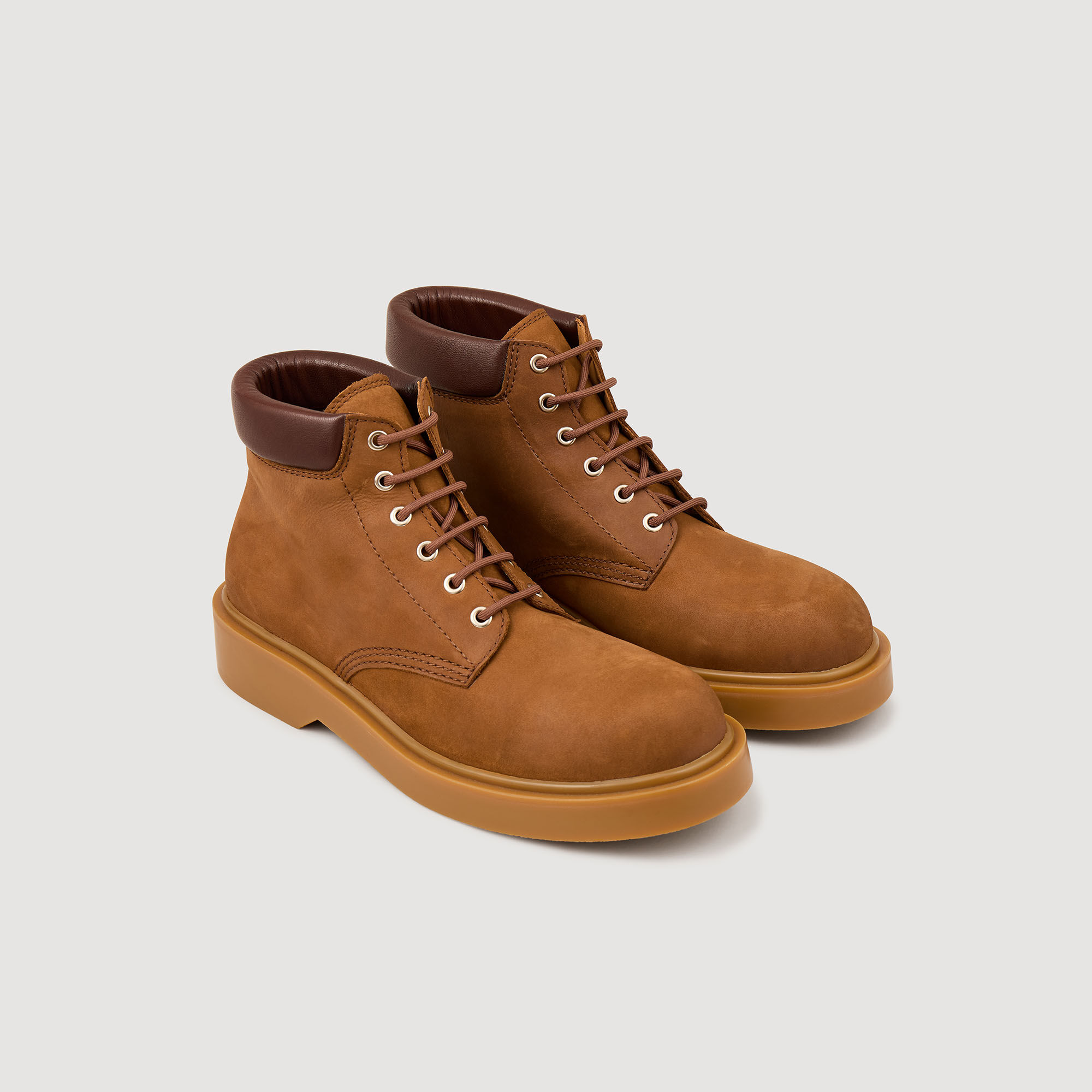 Nubuck and leather boots Nubuck and leather boots
