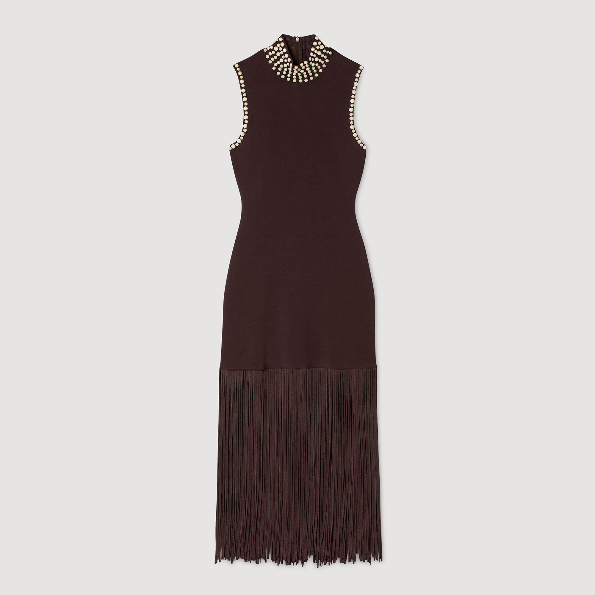 Fringed knit maxi dress Fringed knit maxi dress