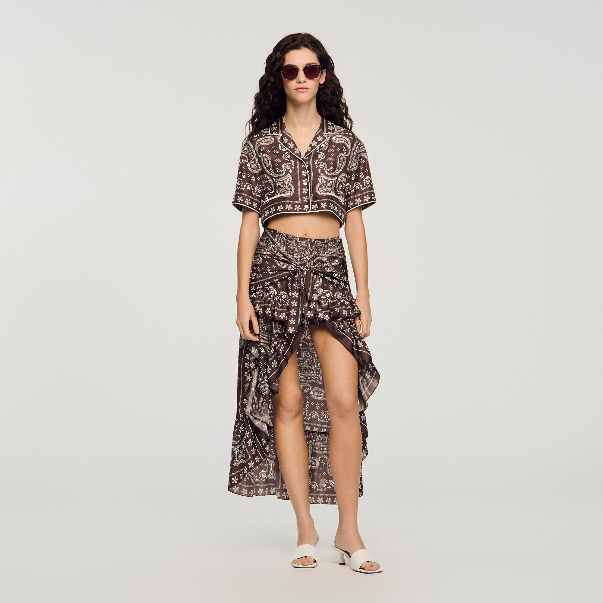 Bandana print short skirt