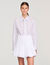 Striped shirt with detachable tie Striped shirt with detachable tie