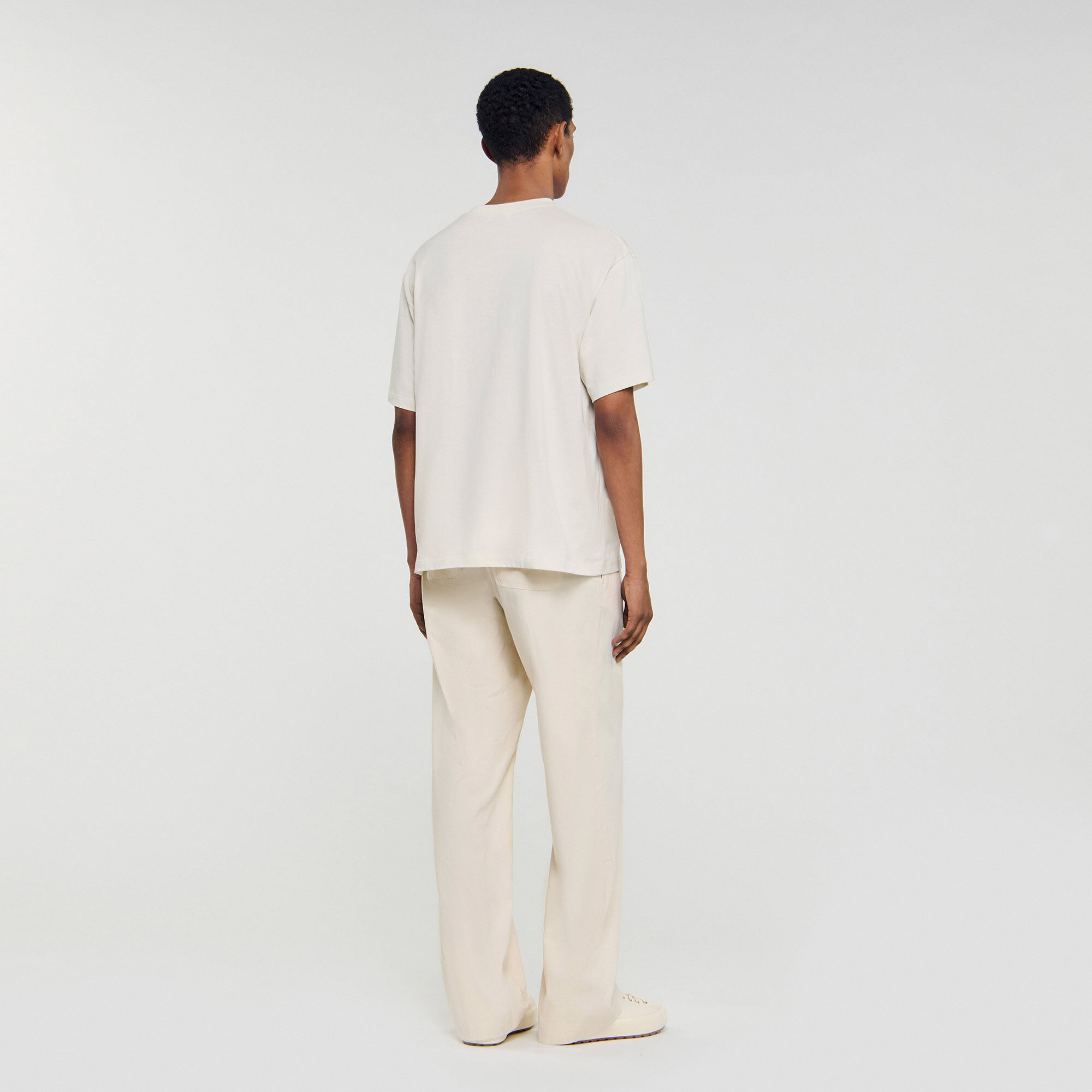 Leather logo T-shirt