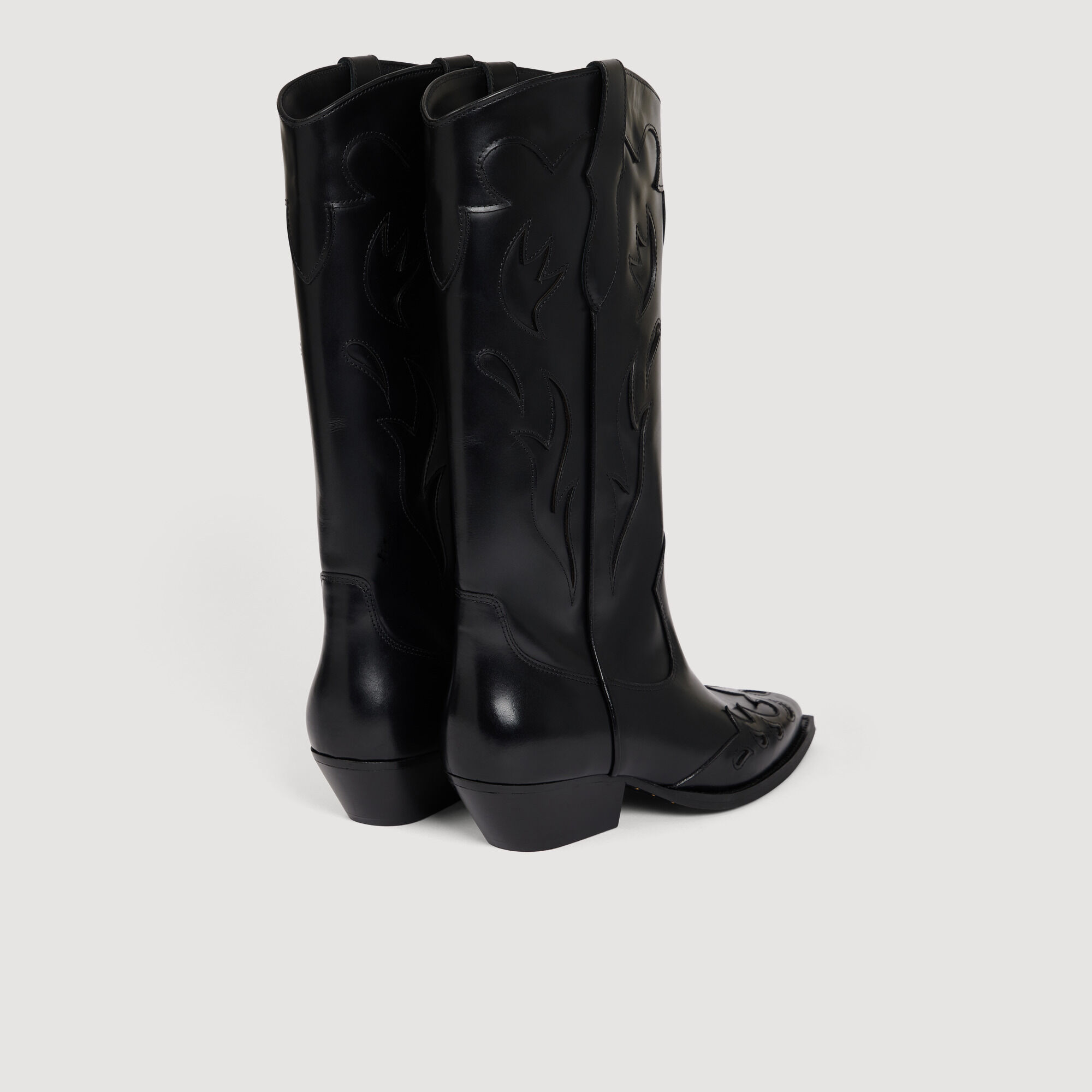 Leather western boots