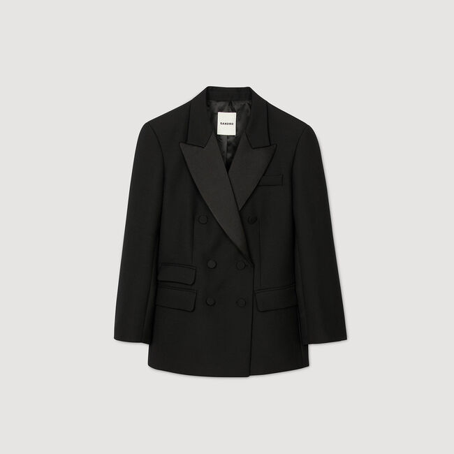 Tuxedo jacket with satin collar