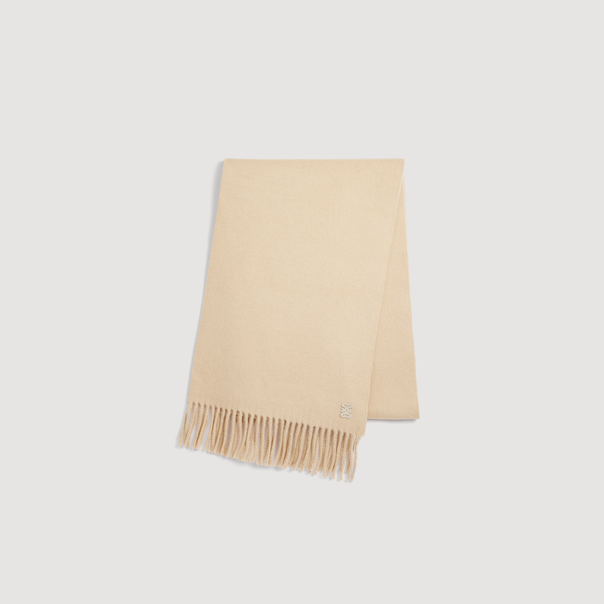 Fringed wool scarf - Men | Sandro Paris