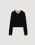 Pointelle collar cardigan Pointelle collar cardigan