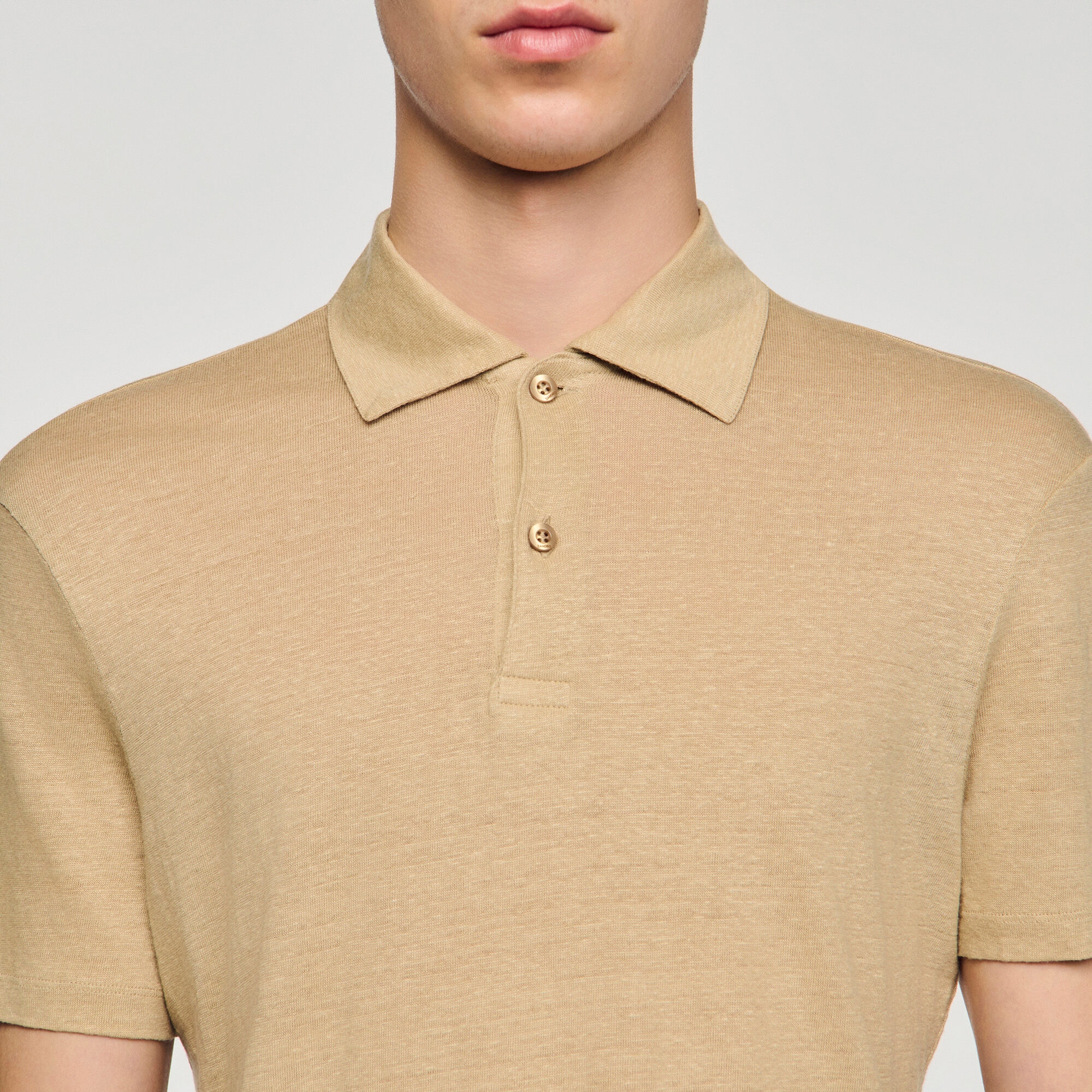 Linen polo shirt