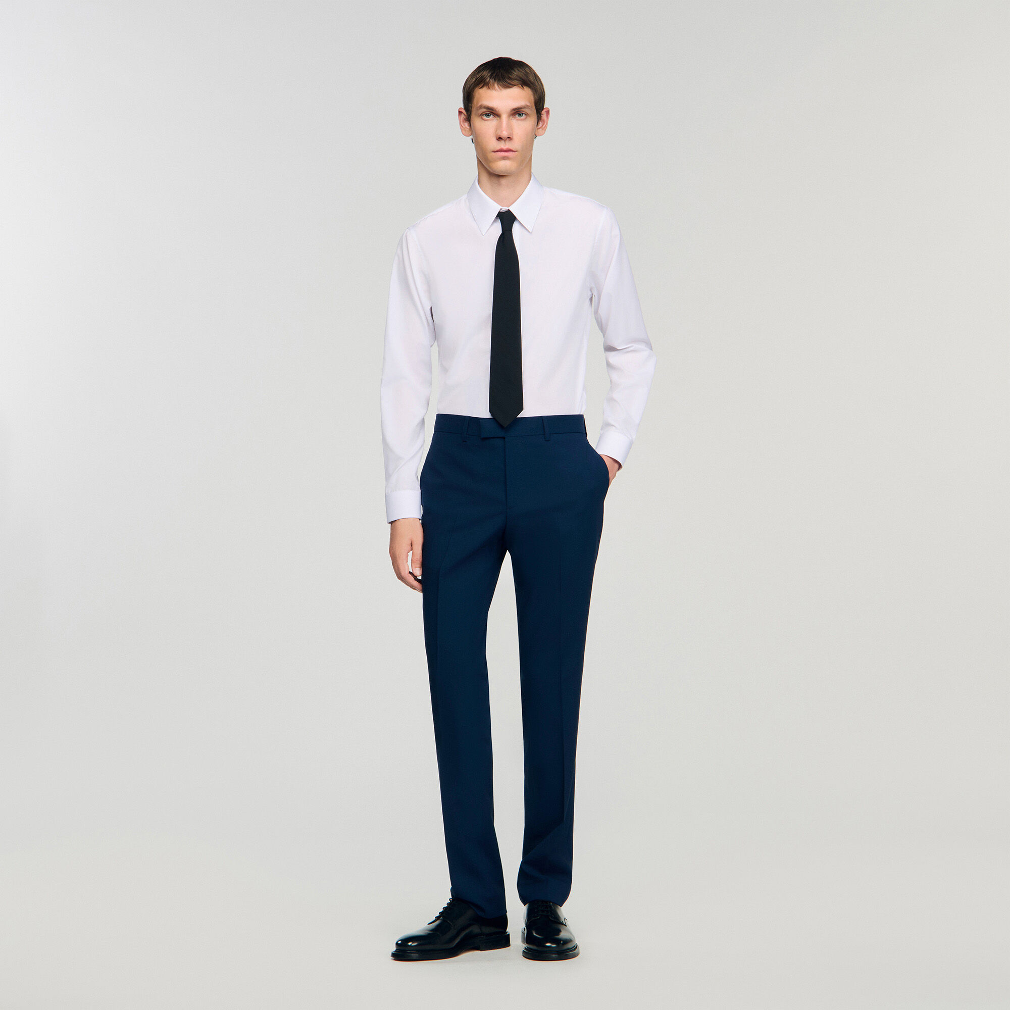Wool suit trousers