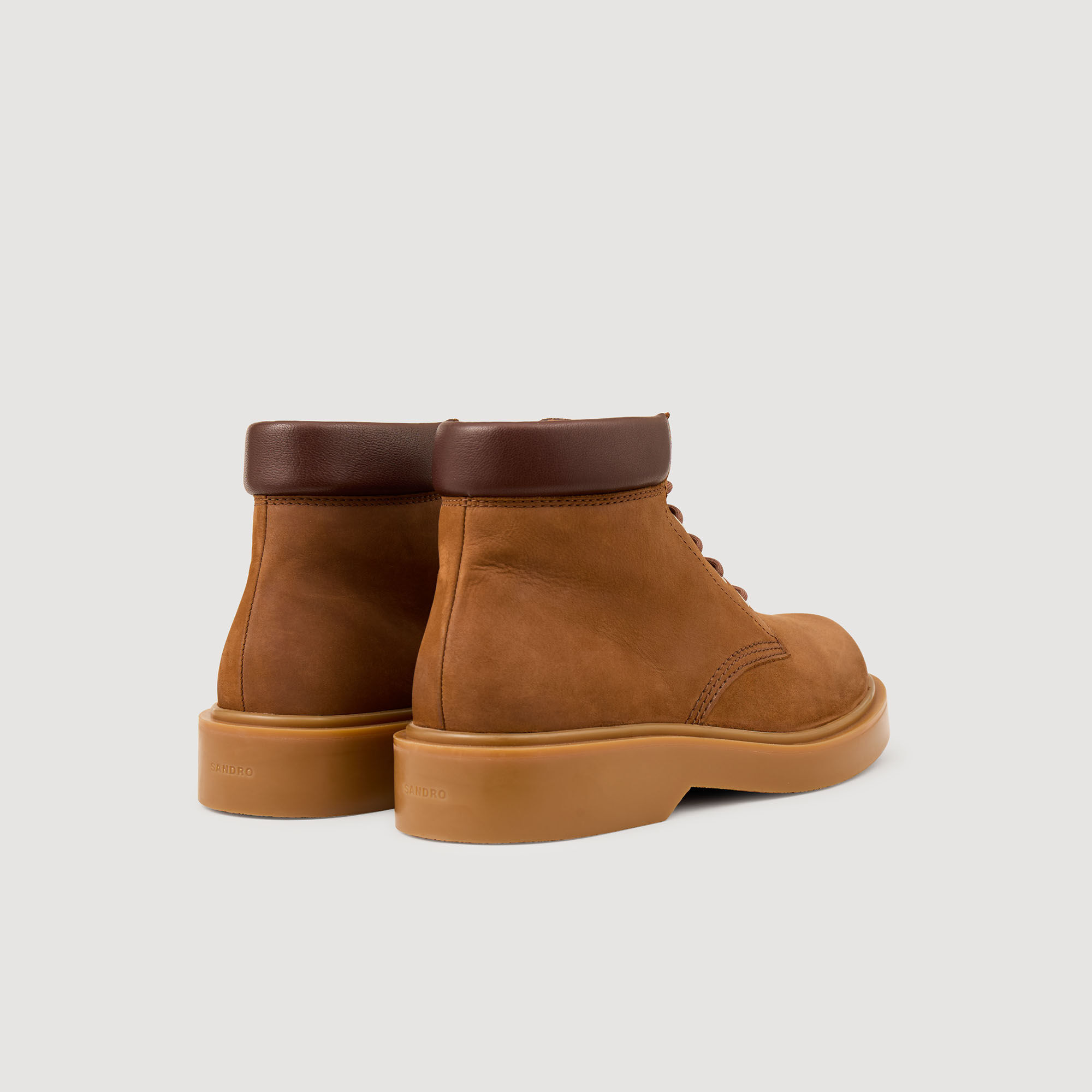 Nubuck and leather boots Nubuck and leather boots