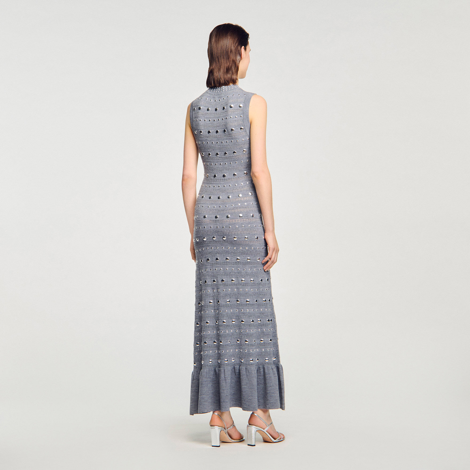 Knit maxi dress with studs Knit maxi dress with studs