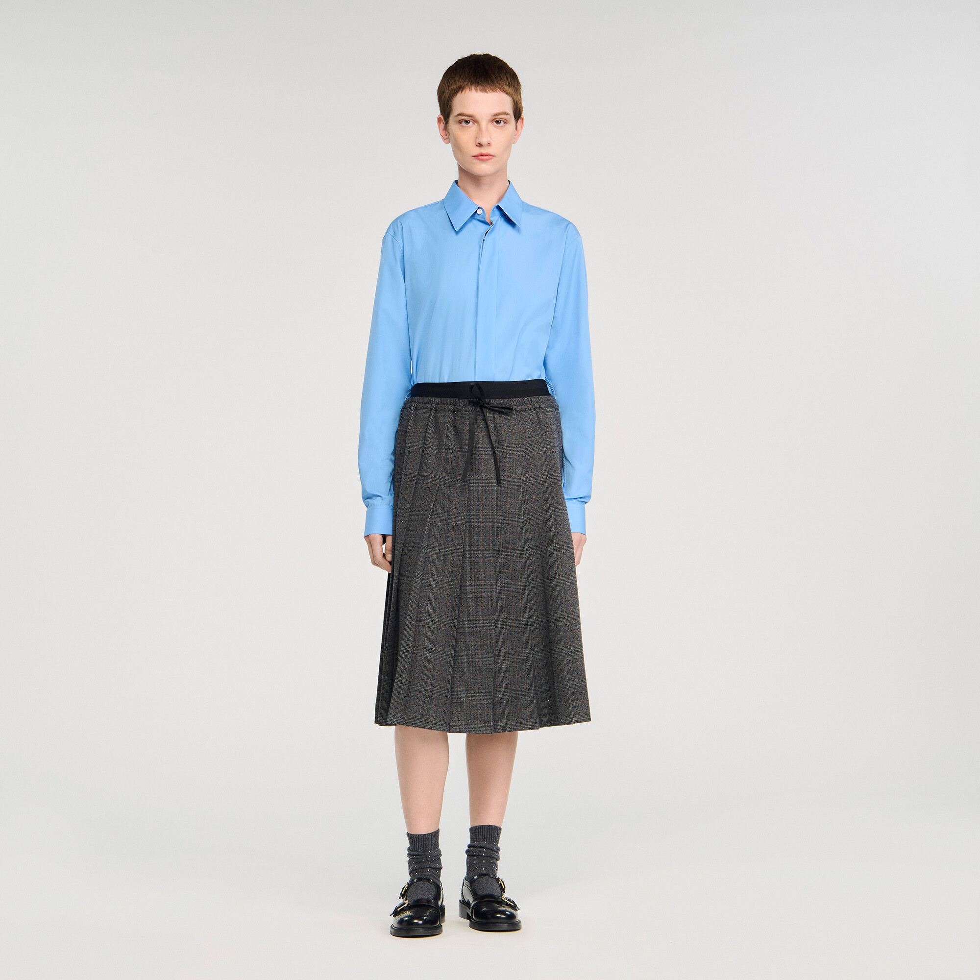 Long pleated rhinestone skirt Long pleated rhinestone skirt