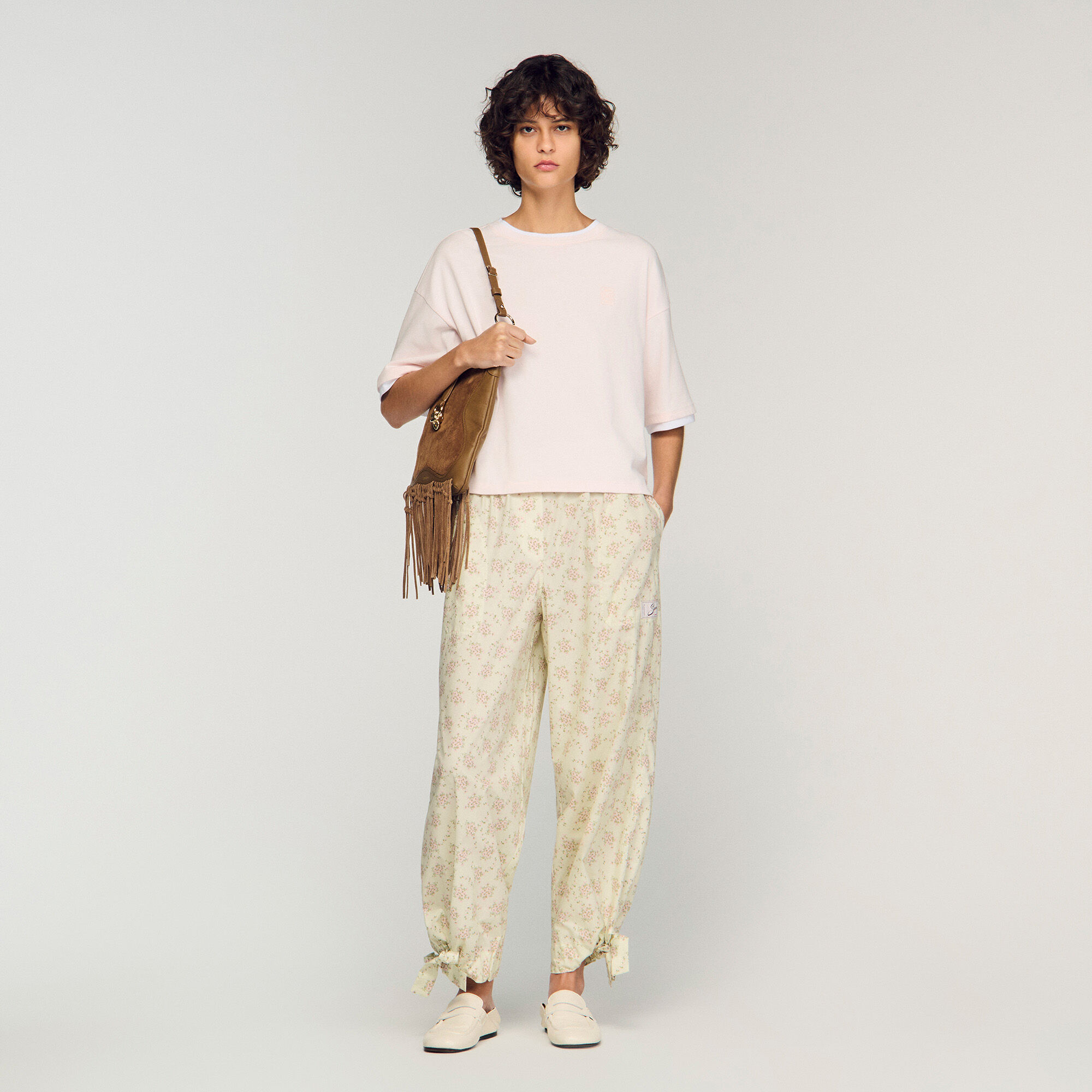 Embroidered logo cotton T-shirt