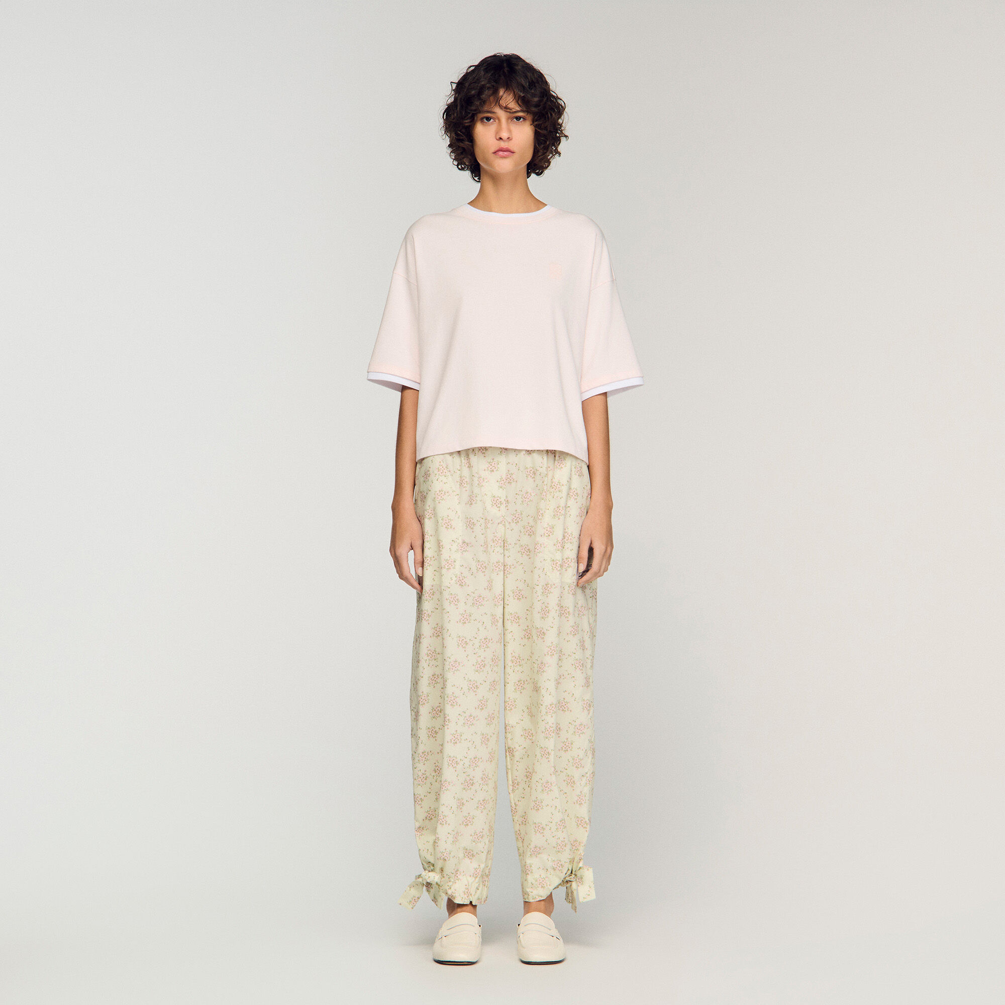 Embroidered logo cotton T-shirt